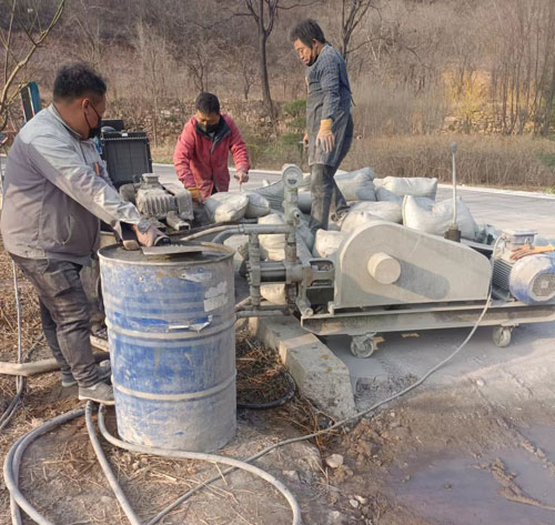 黑山路面下沉注浆